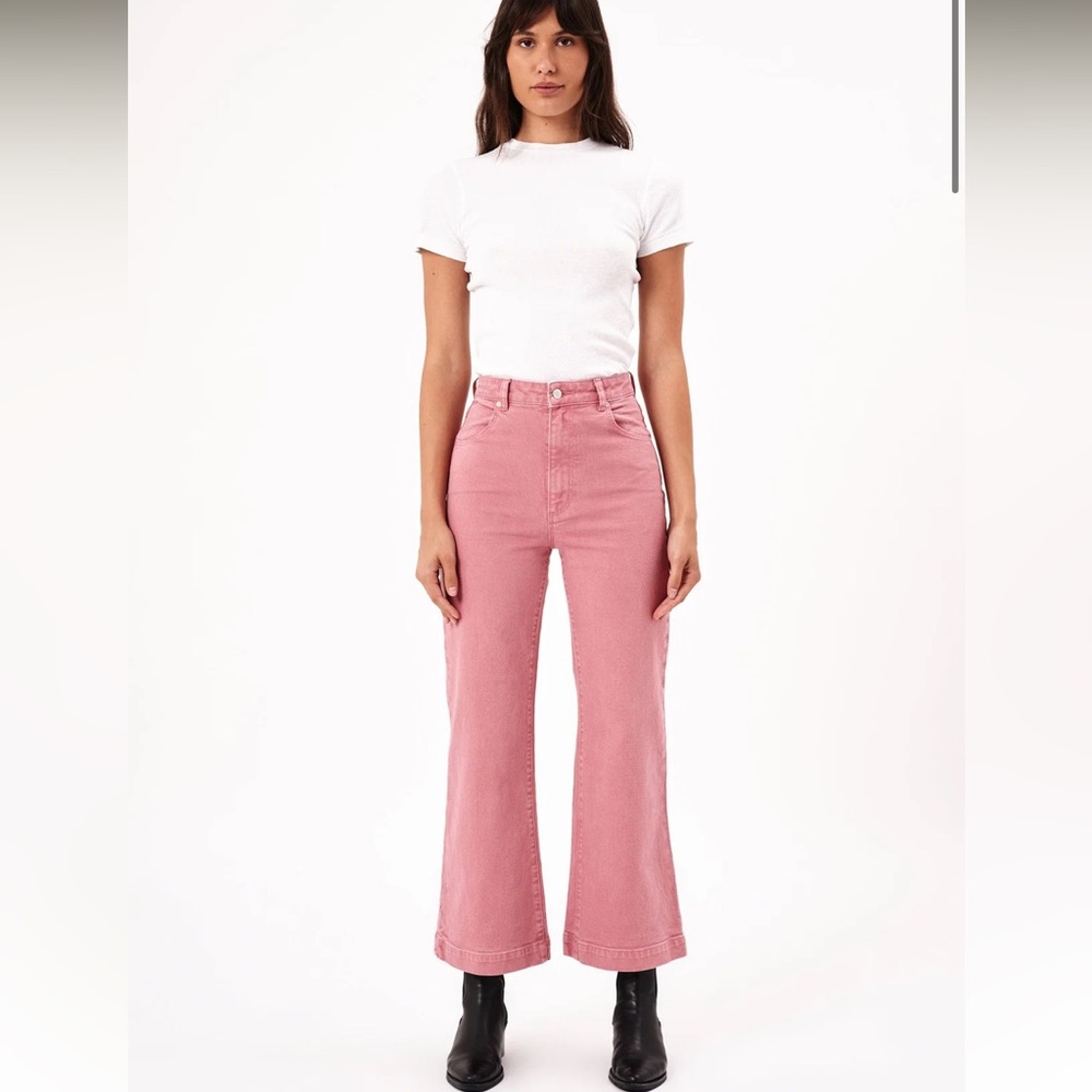 ROLLA'S Pink Flare Wide Leg Jeans Size 28